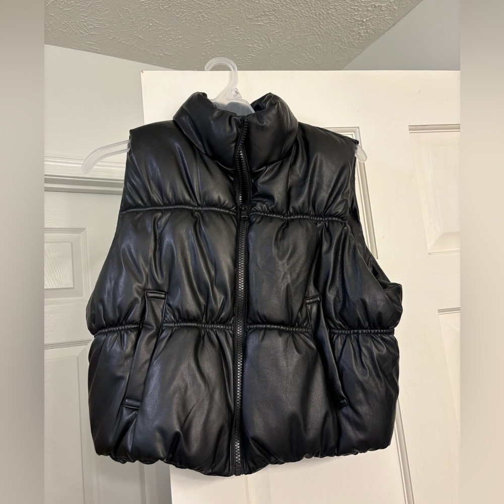 Black Leather Vest